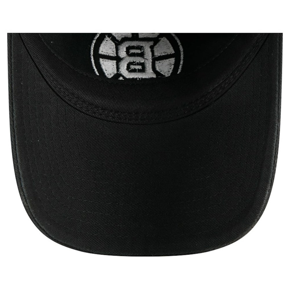 Boston Bruins New Era Stamp Fabric Applique 9TWENTY Adjustable Hat - Black Hats