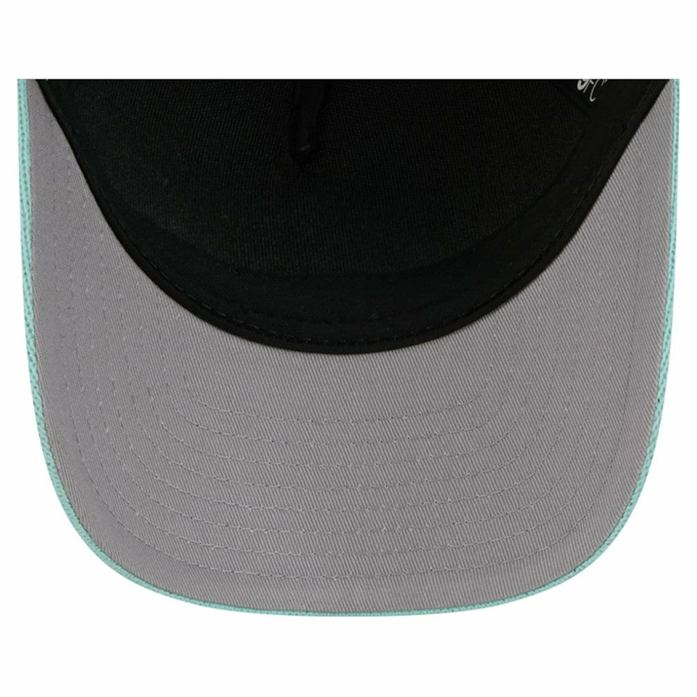 Seattle Kraken New Era Hockey Sock 9FORTY A-Frame M-Crown Adjustable Trucker Hat - Light Blue/Deep Sea Blue Hats