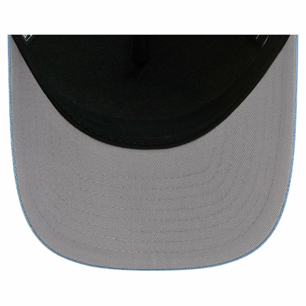 Utah Mammoth New Era Hockey Sock 9FORTY A-Frame M-Crown Adjustable Trucker Hat - Light Blue/Black Hats