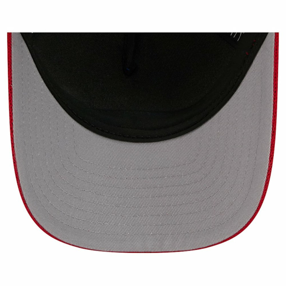 New York Rangers New Era Hockey Sock 9FORTY A-Frame M-Crown Adjustable Trucker Hat - Red/Blue Hats