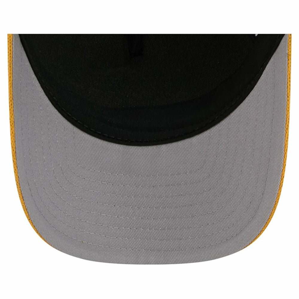Pittsburgh Penguins New Era Hockey Sock 9FORTY A-Frame M-Crown Adjustable Trucker Hat - Gold/Black Hats