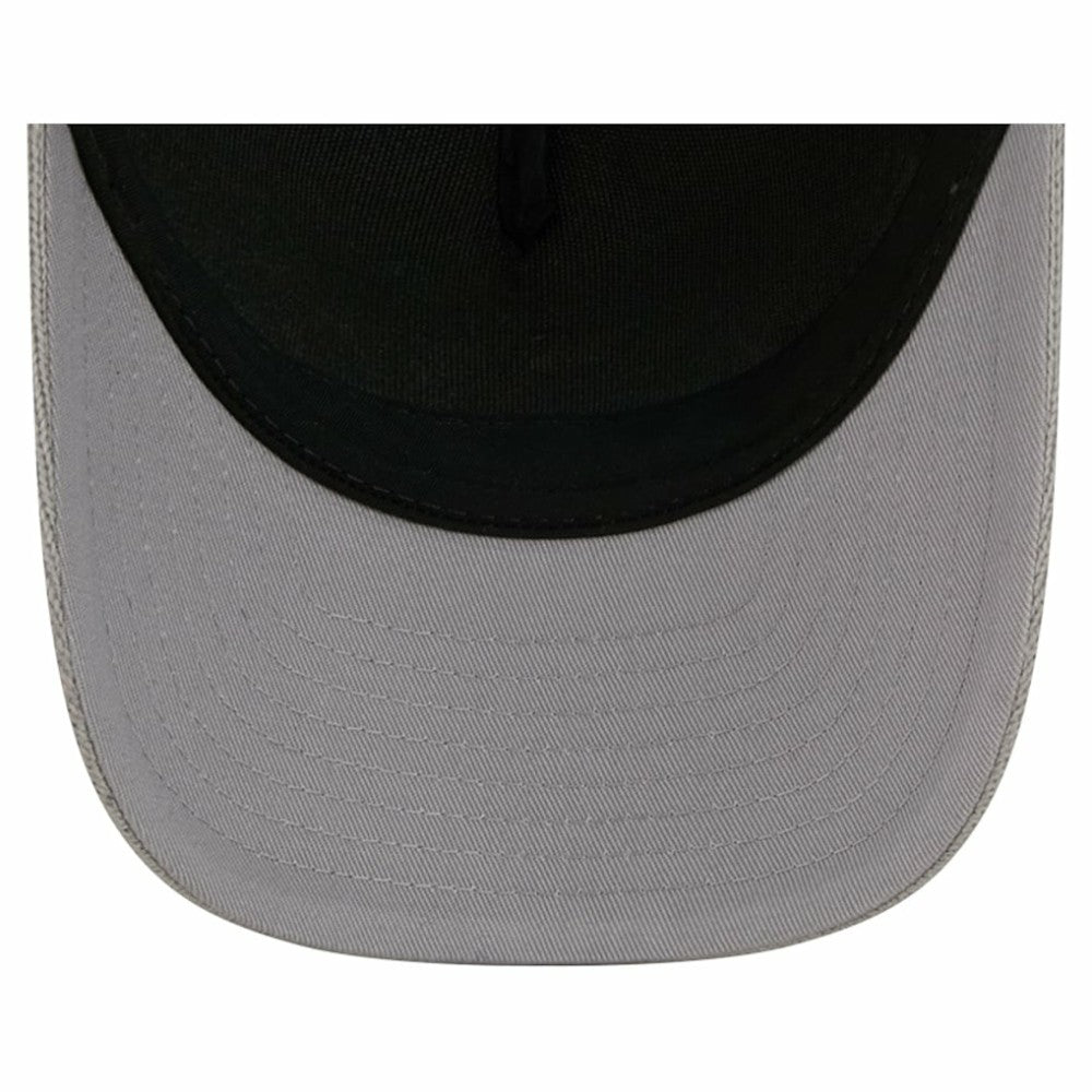 Los Angeles Kings New Era Hockey Sock 9FORTY A-Frame M-Crown Adjustable Trucker Hat - Silver/Black Hats