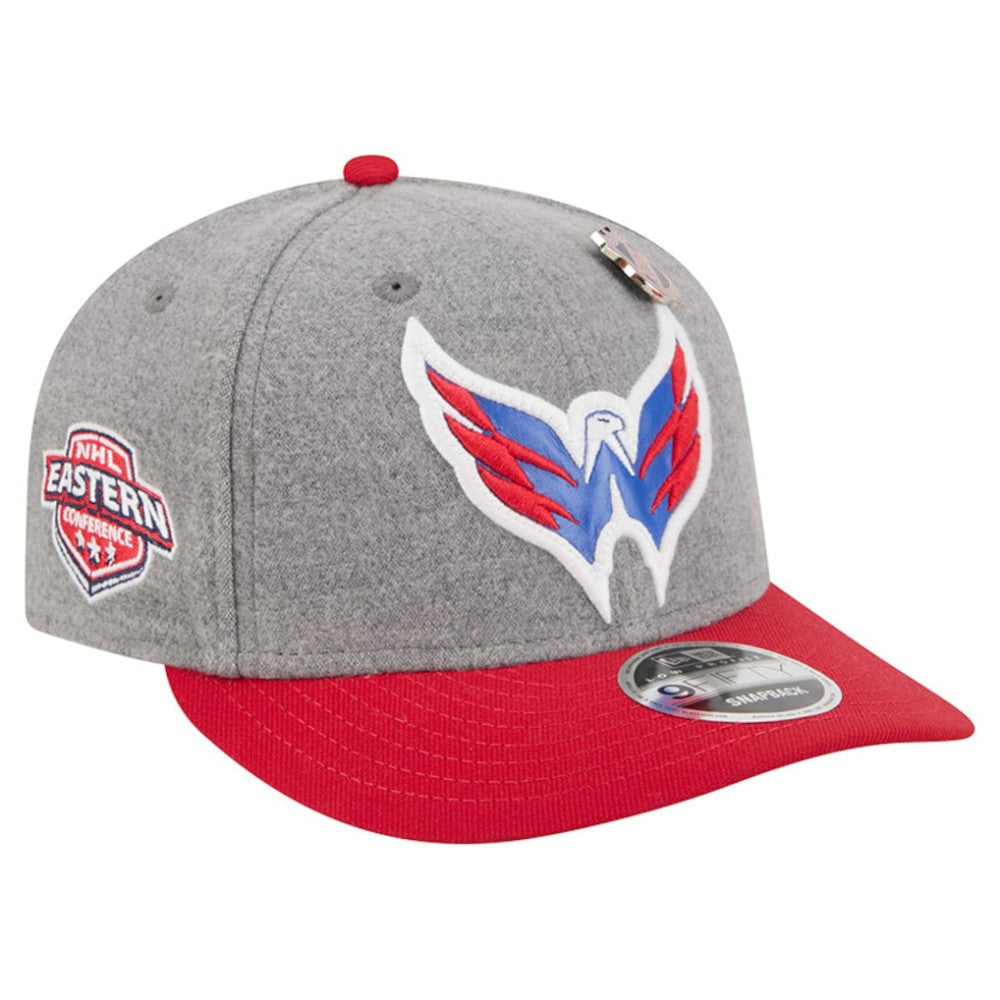 Washington Capitals New Era Wool Pin Low Profile 9FIFTY Snapback Hat - Gray/Red Hats