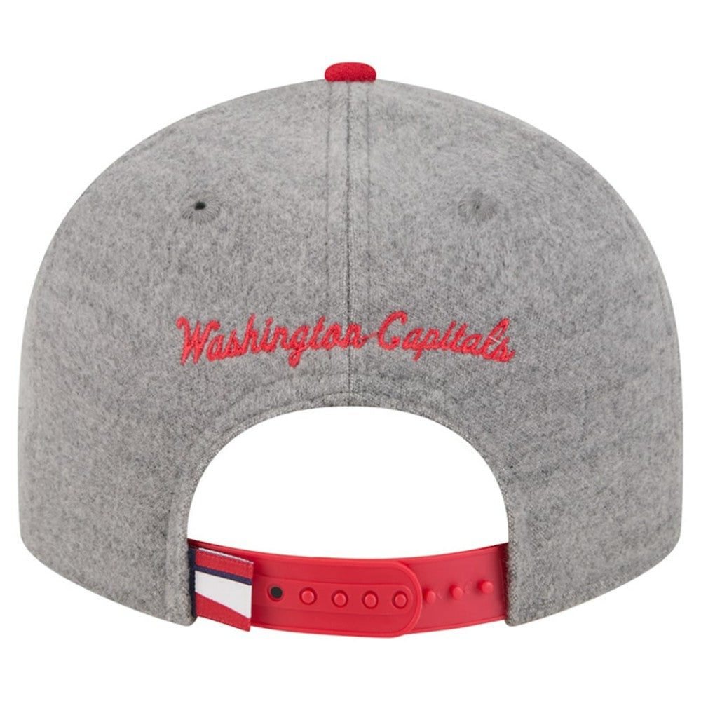 Washington Capitals New Era Wool Pin Low Profile 9FIFTY Snapback Hat - Gray/Red Hats