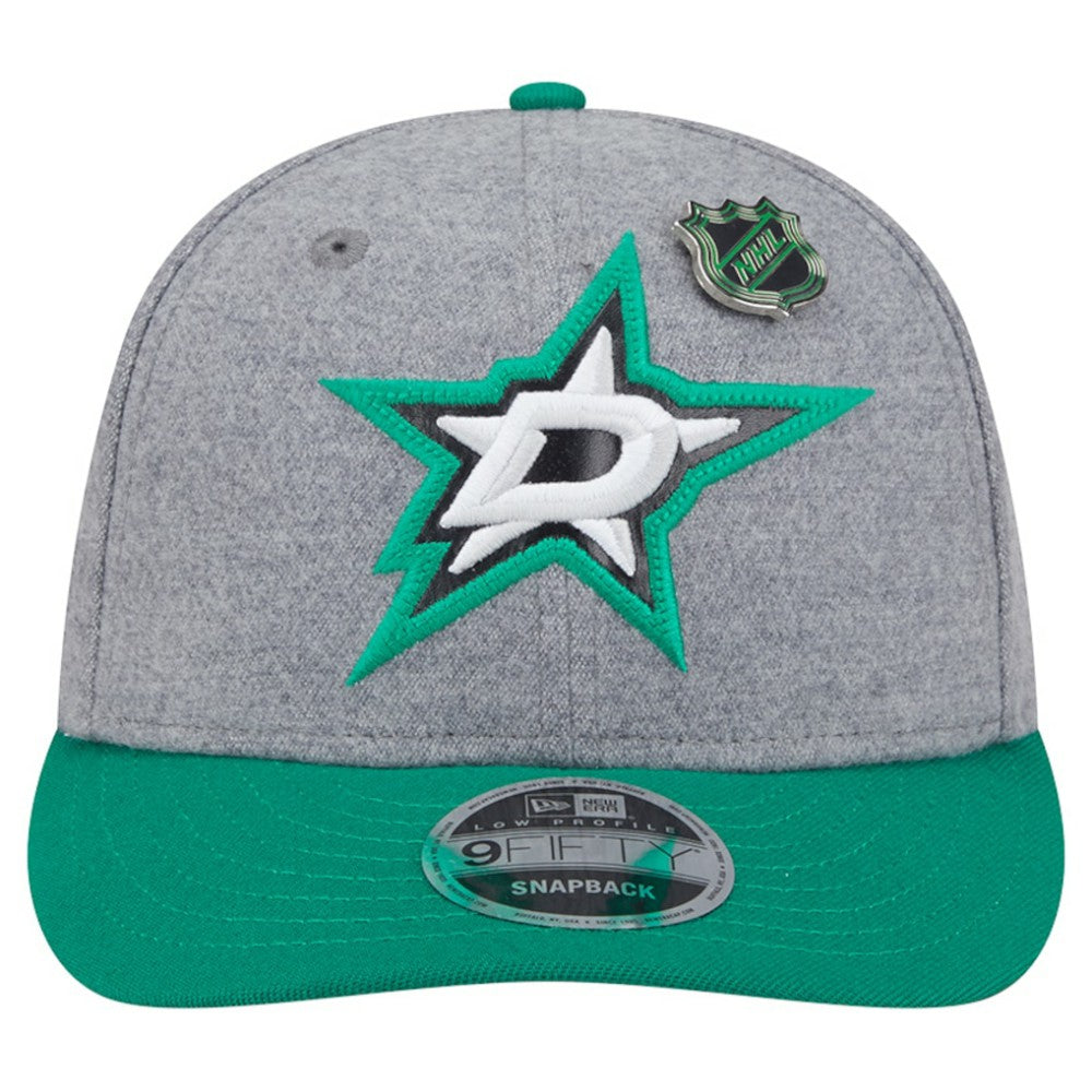 Dallas Stars New Era Wool Pin Low Profile 9FIFTY Snapback Hat - Kelly Green/Green Hats