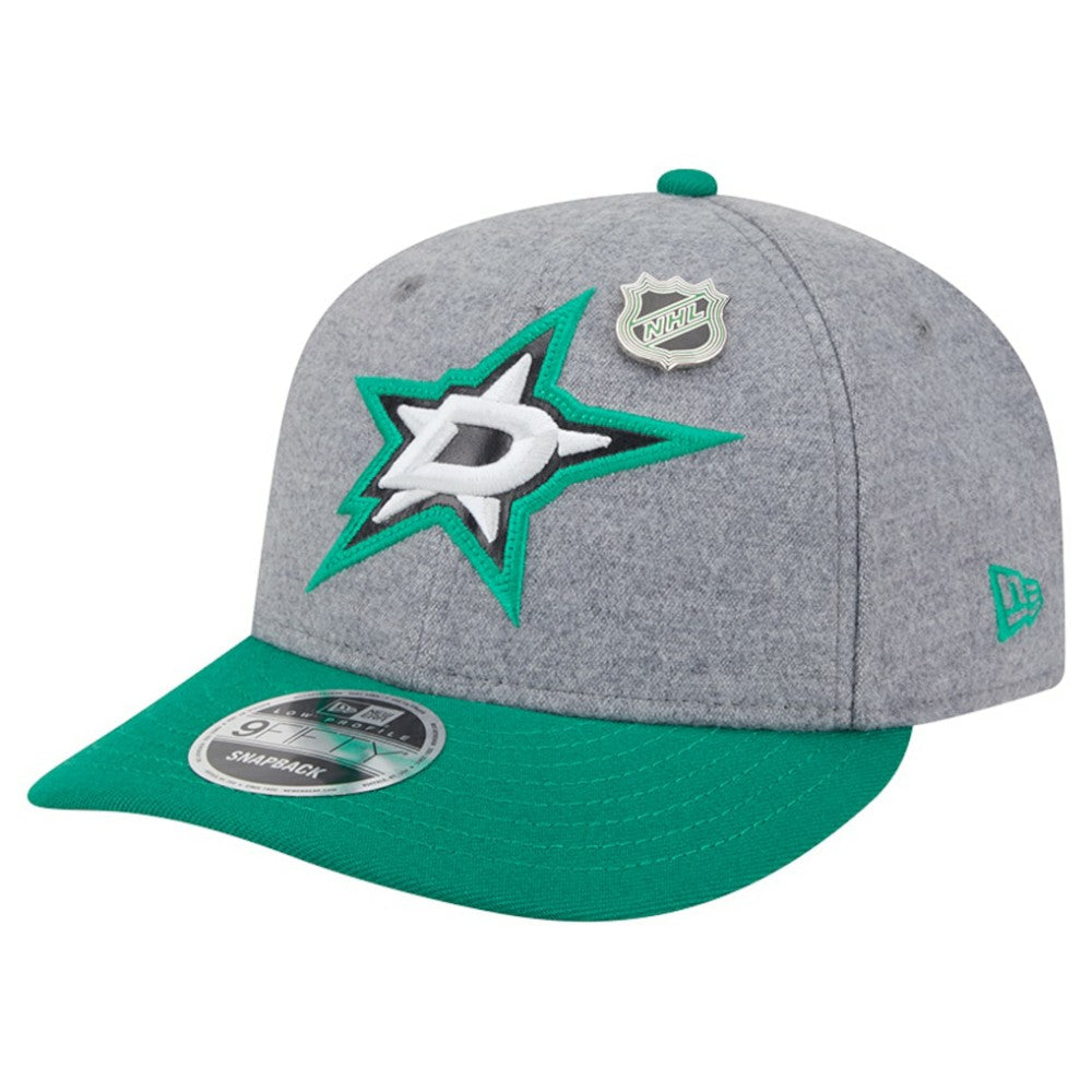 Dallas Stars New Era Wool Pin Low Profile 9FIFTY Snapback Hat - Kelly Green/Green Hats