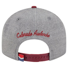 Colorado Avalanche New Era Wool Pin Low Profile 9FIFTY Snapback Hat - Gray/Burgundy Hats