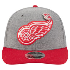 Detroit Red Wings New Era Wool Pin Low Profile 9FIFTY Snapback Hat - Gray/Red Hats