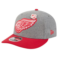Detroit Red Wings New Era Wool Pin Low Profile 9FIFTY Snapback Hat - Gray/Red Hats