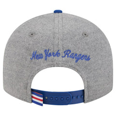 New York Rangers New Era Wool Pin Low Profile 9FIFTY Snapback Hat - Gray/Blue Hats