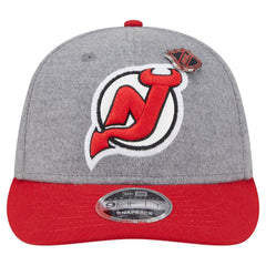 New Jersey Devils New Era Wool Pin Low Profile 9FIFTY Snapback Hat - Gray/Red Jerseys