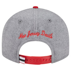 New Jersey Devils New Era Wool Pin Low Profile 9FIFTY Snapback Hat - Gray/Red Jerseys