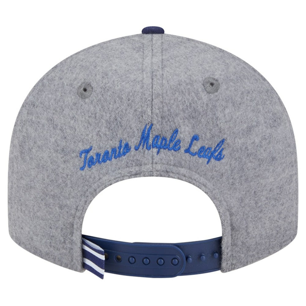 Toronto Maple Leafs New Era Wool Pin Low Profile 9FIFTY Snapback Hat - Gray/Blue Hats