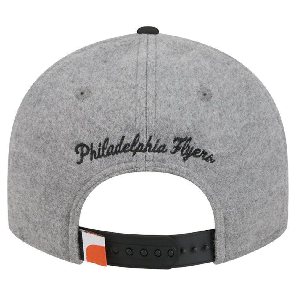 Philadelphia Flyers New Era Wool Pin Low Profile 9FIFTY Snapback Hat - Gray/Black Hats
