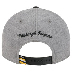 Pittsburgh Penguins New Era Wool Pin Low Profile 9FIFTY Snapback Hat - Gray/Black Hats