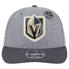 Vegas Golden Knights New Era Wool Pin Low Profile 9FIFTY Snapback Hat - Gray/Black Hats