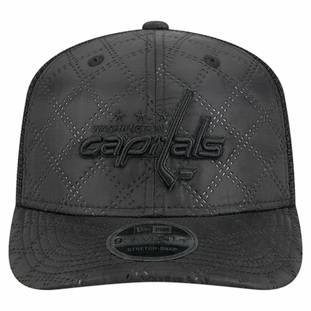 Washington Capitals New Era Quilted Nylon 9SEVENTY Adjustable Trucker Hat - Black Hats