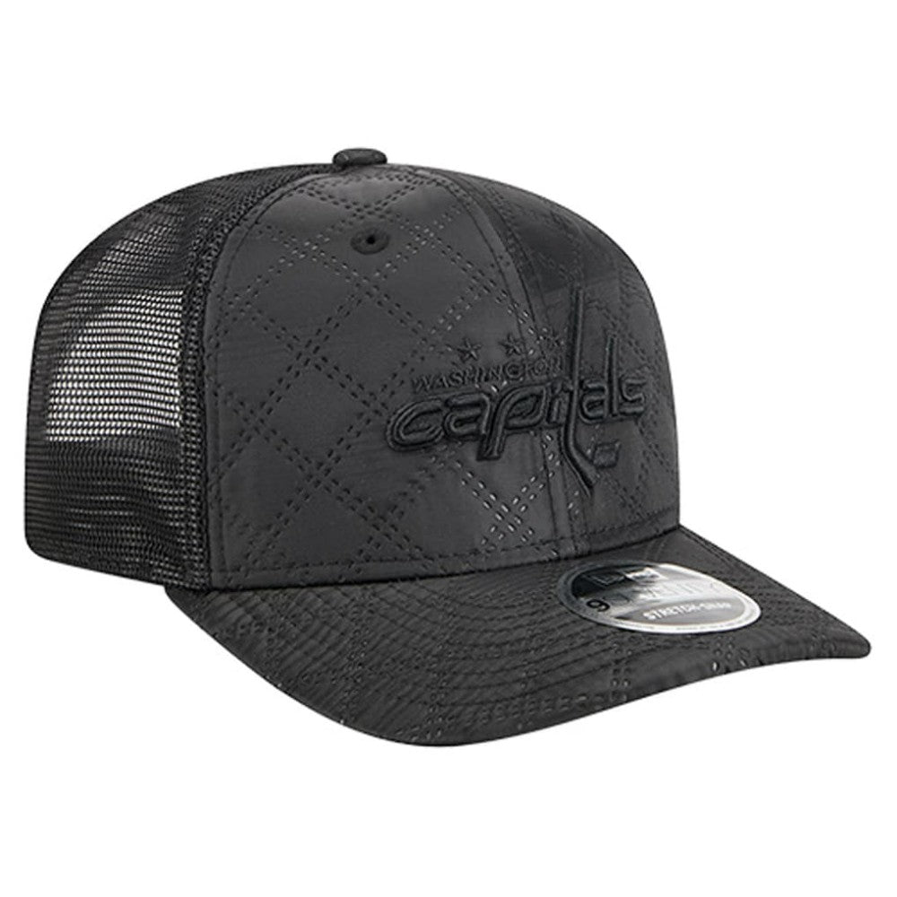 Washington Capitals New Era Quilted Nylon 9SEVENTY Adjustable Trucker Hat - Black Hats