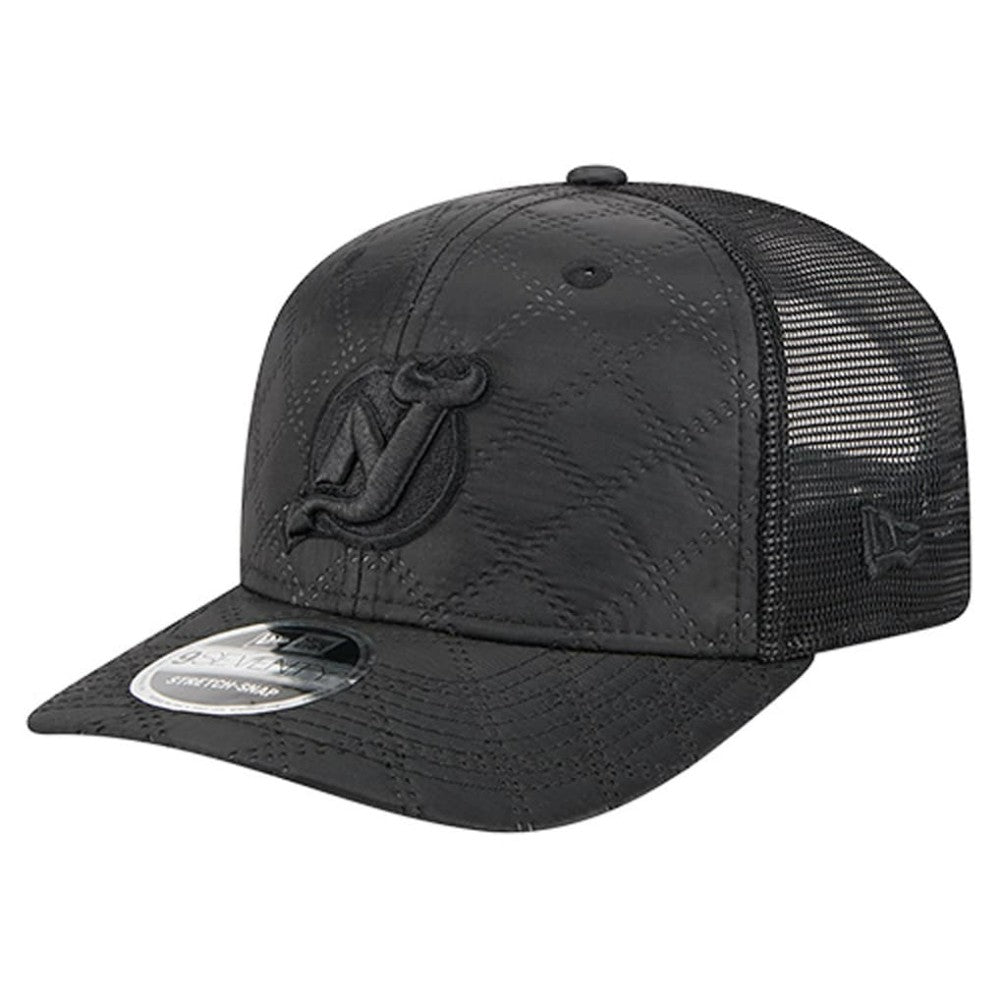 New Jersey Devils New Era Quilted Nylon 9SEVENTY Adjustable Trucker Hat - Black Jerseys