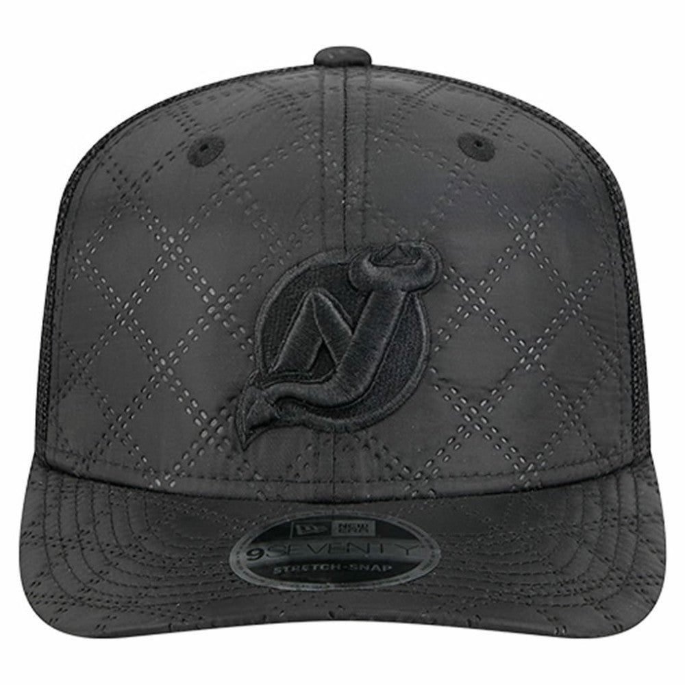 New Jersey Devils New Era Quilted Nylon 9SEVENTY Adjustable Trucker Hat - Black Jerseys