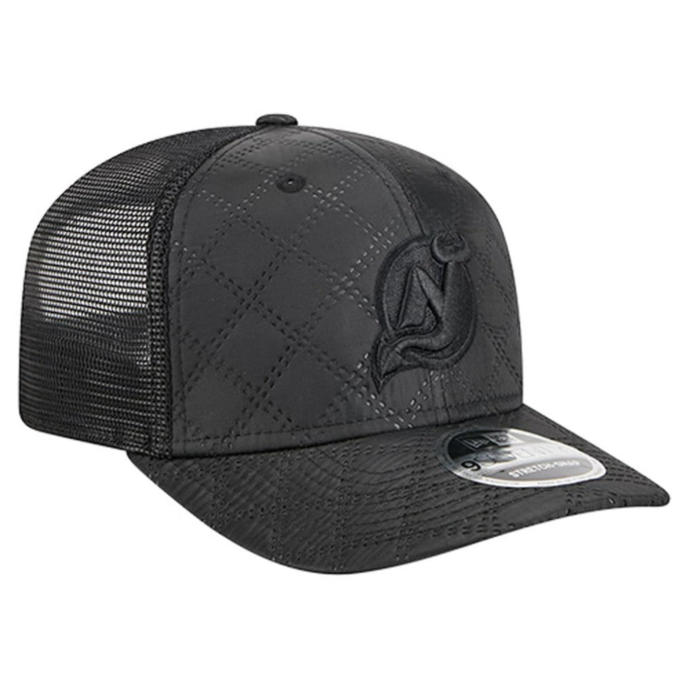 New Jersey Devils New Era Quilted Nylon 9SEVENTY Adjustable Trucker Hat - Black Jerseys