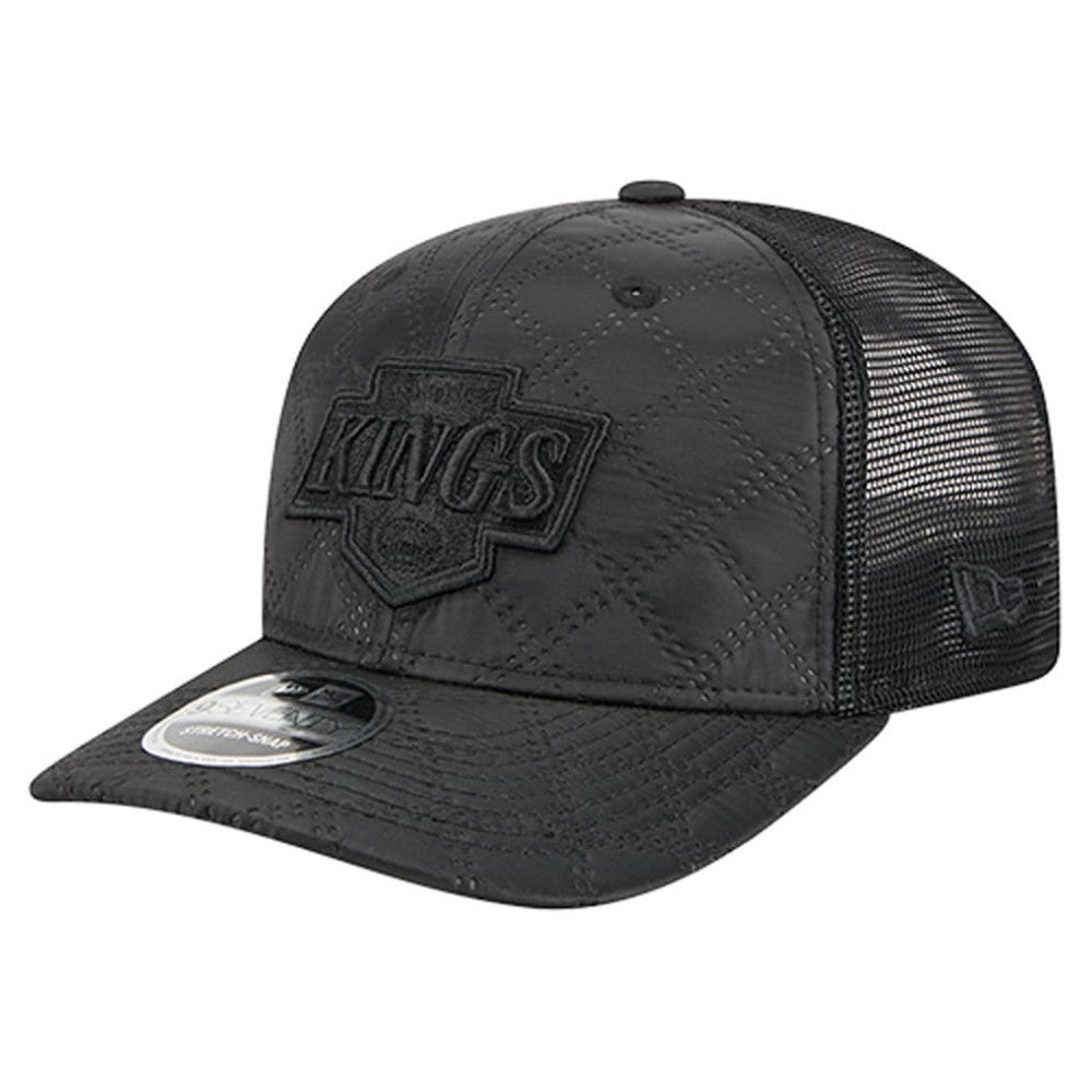 Los Angeles Kings New Era Quilted Nylon 9SEVENTY Adjustable Trucker Hat - Black Hats