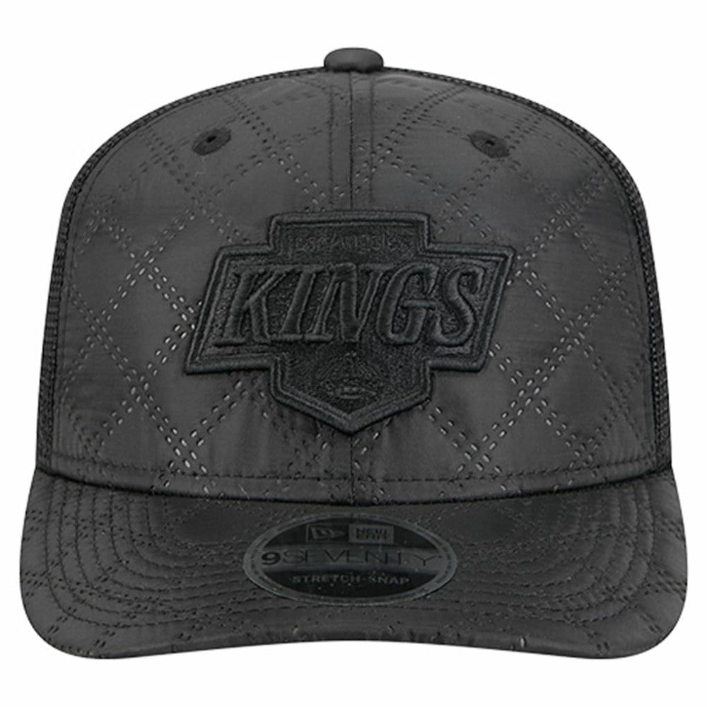 Los Angeles Kings New Era Quilted Nylon 9SEVENTY Adjustable Trucker Hat - Black Hats
