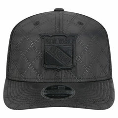 New York Rangers New Era Quilted Nylon 9SEVENTY Adjustable Trucker Hat - Black Hats