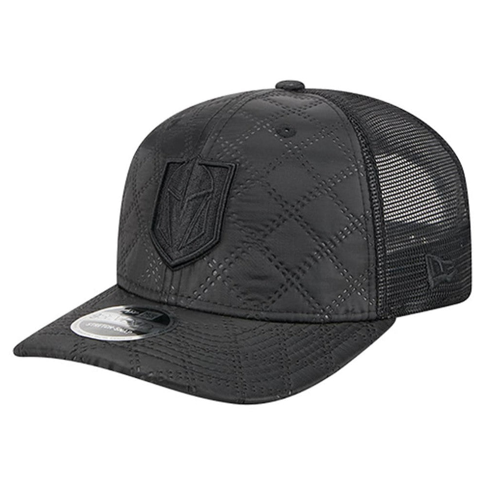 Vegas Golden Knights New Era Quilted Nylon 9SEVENTY Adjustable Trucker Hat - Black Hats