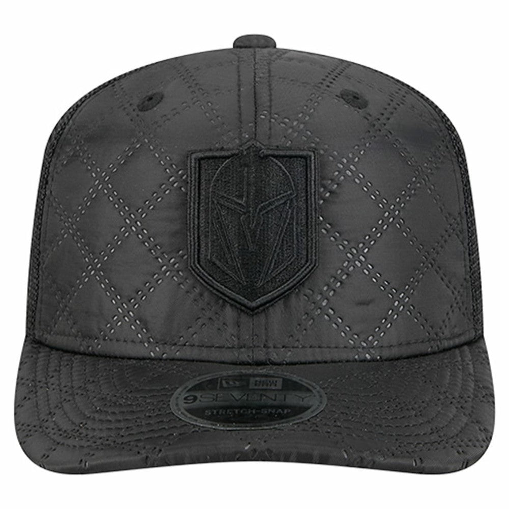 Vegas Golden Knights New Era Quilted Nylon 9SEVENTY Adjustable Trucker Hat - Black Hats