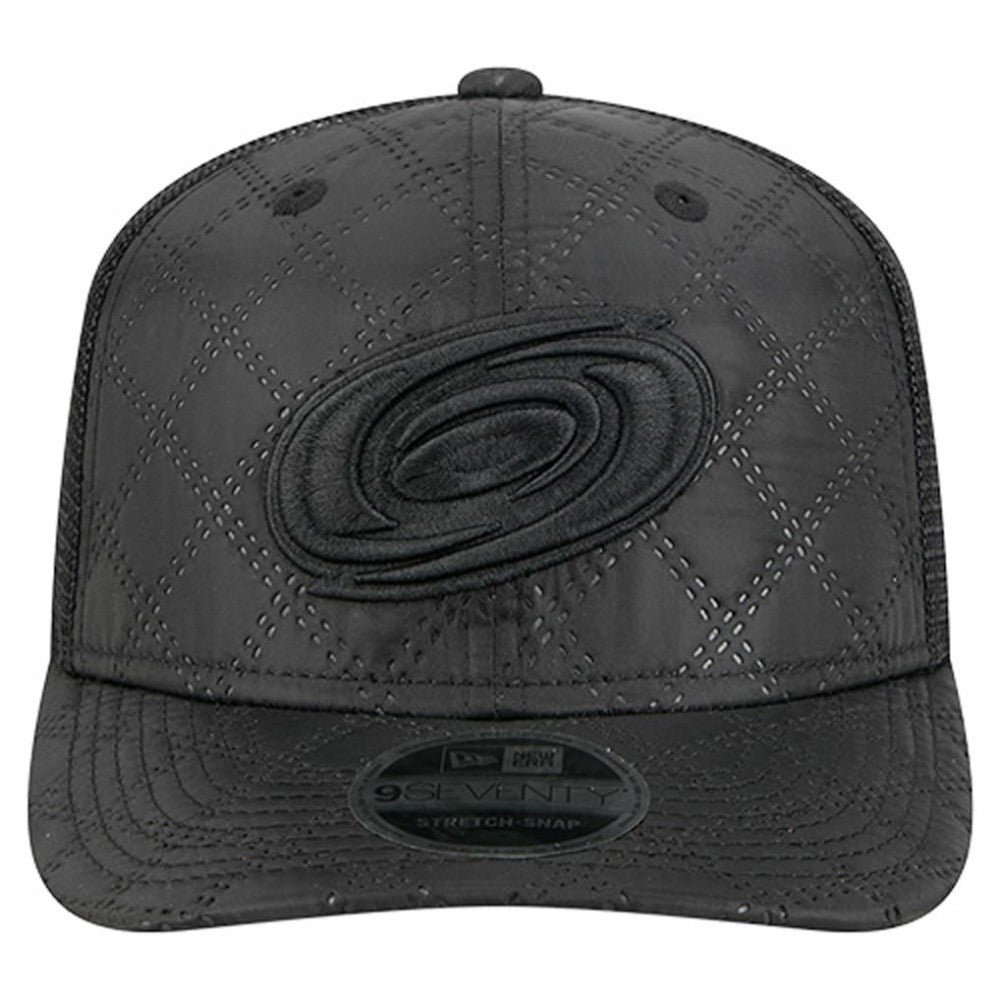 Carolina Hurricanes New Era Quilted Nylon 9SEVENTY Adjustable Trucker Hat - Black Hats
