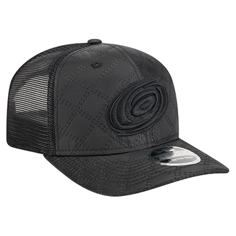 Carolina Hurricanes New Era Quilted Nylon 9SEVENTY Adjustable Trucker Hat - Black Hats