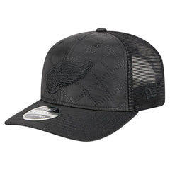 Detroit Red Wings New Era Quilted Nylon 9SEVENTY Adjustable Trucker Hat - Black Hats