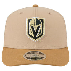 Vegas Golden Knights New Era Two-Tone Trucker 9SEVENTY Stretch Snap Adjustable Hat - Tan/Light Brown Hats