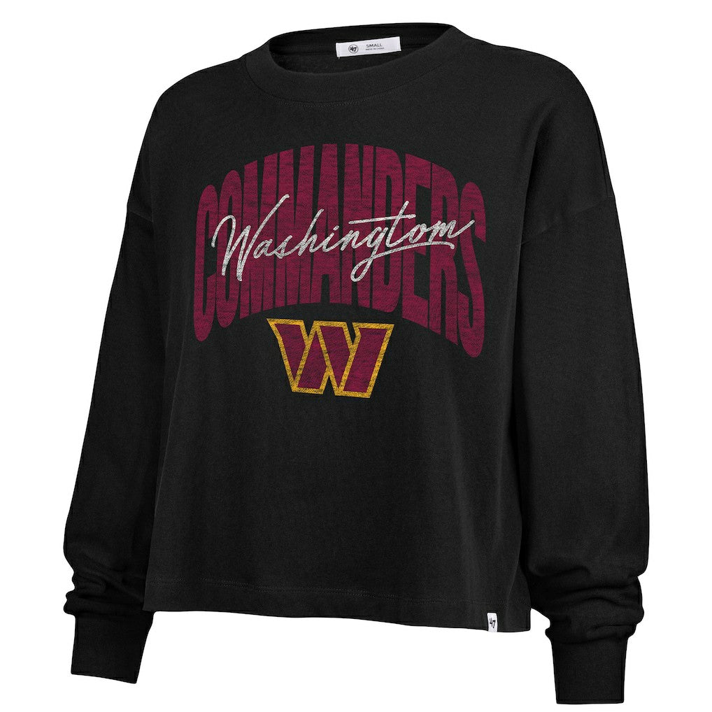Washington Commanders '47 Women's Plus Size Muse Sydney Long Sleeve T-Shirt - Black cheap