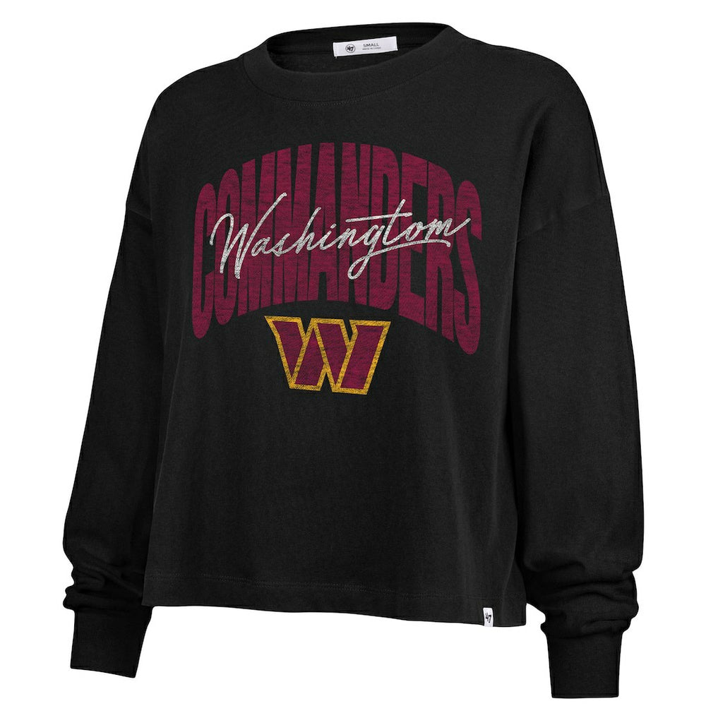 Washington Commanders '47 Women's Plus Size Muse Sydney Long Sleeve T-Shirt - Black cheap