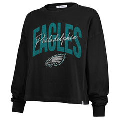 Philadelphia Eagles '47 Women's Plus Size Muse Sydney Long Sleeve T-Shirt - Black outlet