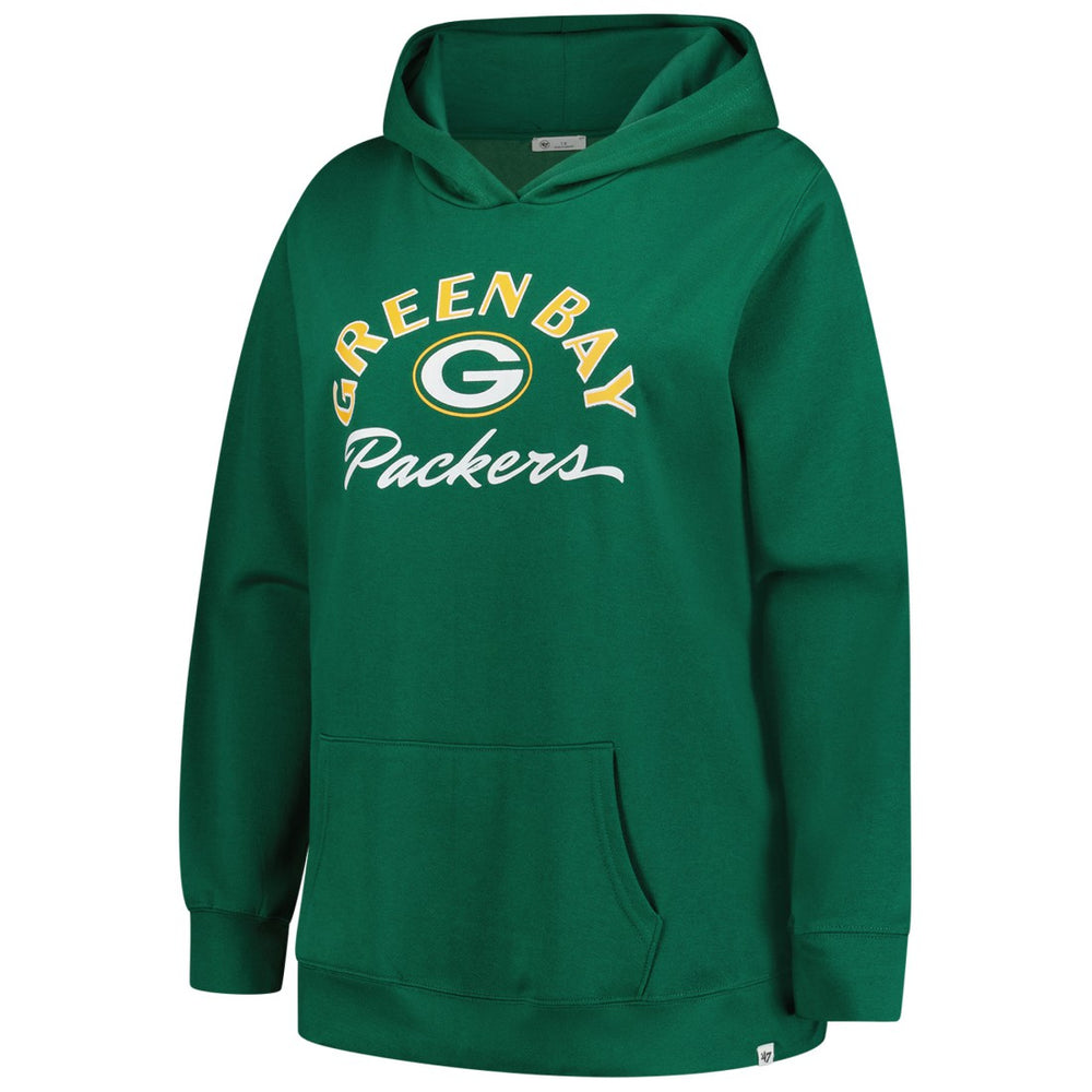 Green Bay Packers '47 Women's Plus Size Whirlwind Naomi Hoodie - Green on sale