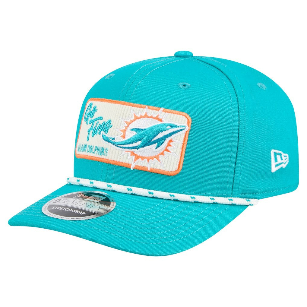 Miami Dolphins New Era Chant 9SEVENTY Stretch-Snap Hat - Aqua cheap