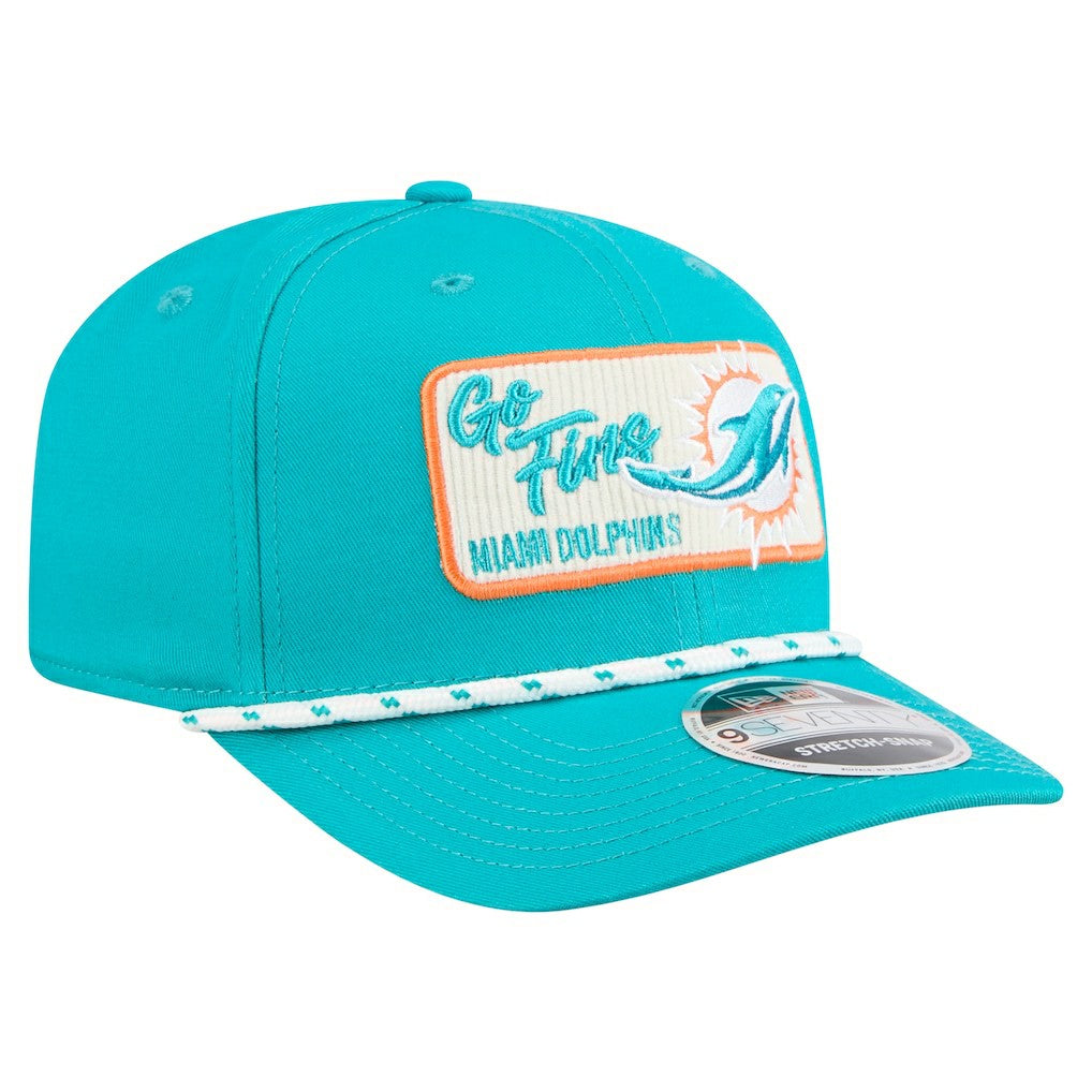 Miami Dolphins New Era Chant 9SEVENTY Stretch-Snap Hat - Aqua cheap