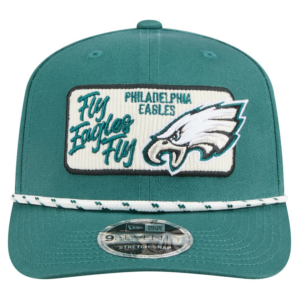 Philadelphia Eagles New Era Chant 9SEVENTY Stretch-Snap Hat - Midnight Green sale