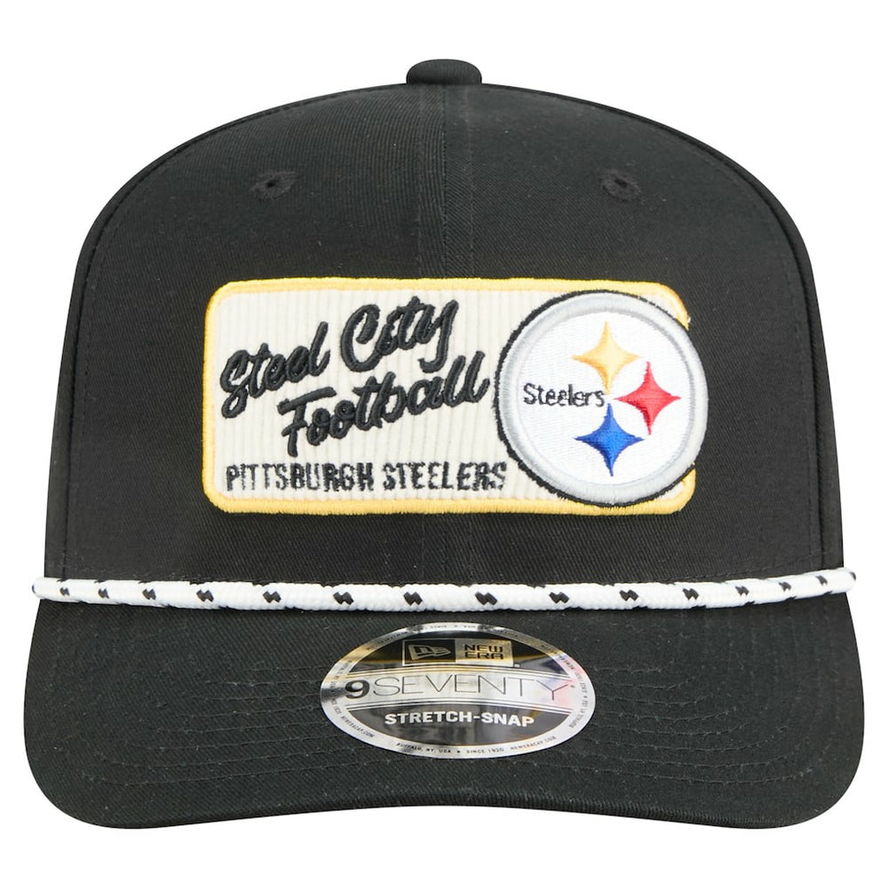 Pittsburgh Steelers New Era Chant 9SEVENTY Stretch-Snap Hat - Black online