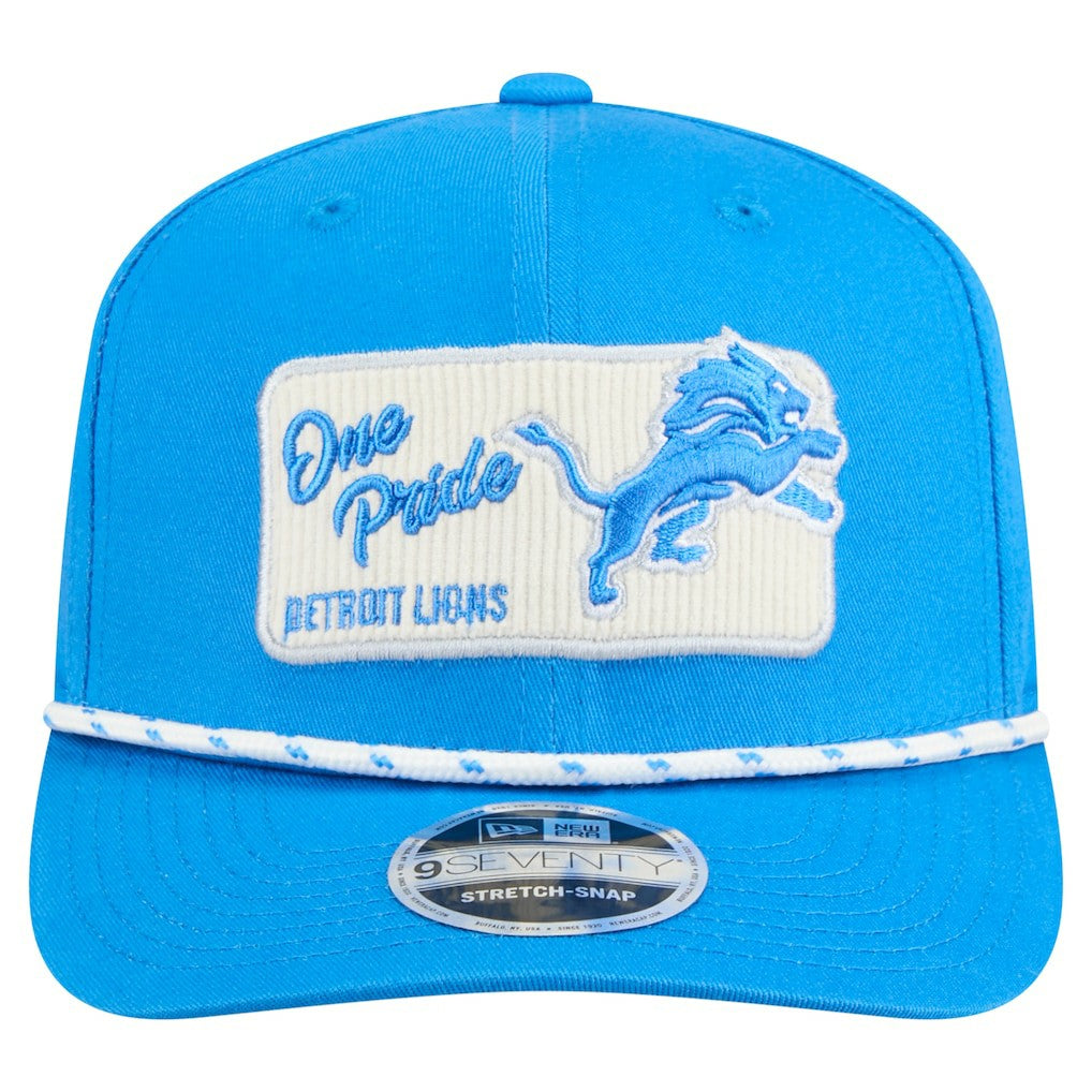 Detroit Lions New Era Chant 9SEVENTY Stretch-Snap Hat - Blue outlet