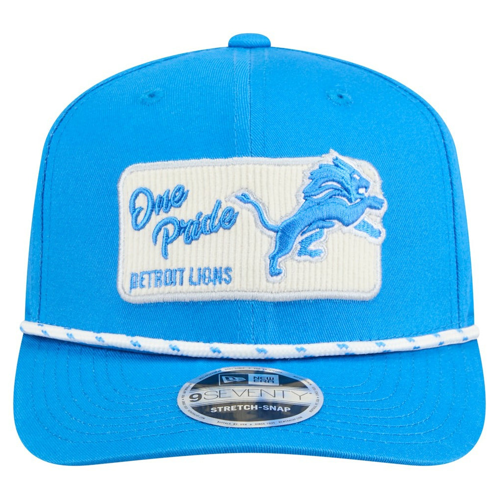 Detroit Lions New Era Chant 9SEVENTY Stretch-Snap Hat - Blue outlet