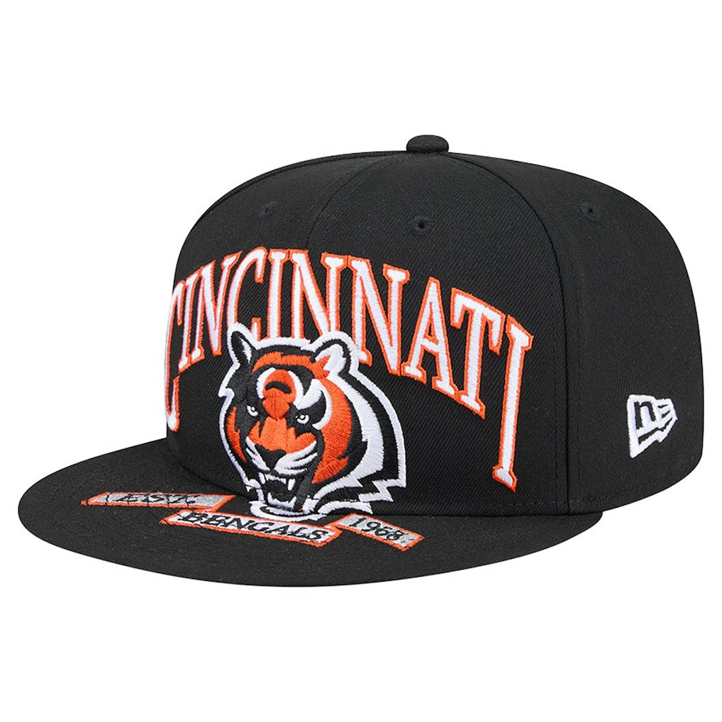 Cincinnati Bengals New Era Head Oversized 59FIFTY Fitted Hat - Black cheap