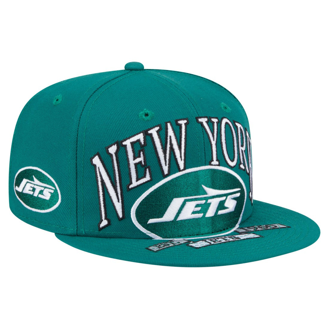 New York Jets New Era Oversized 59FIFTY Fitted Hat - Green for sale