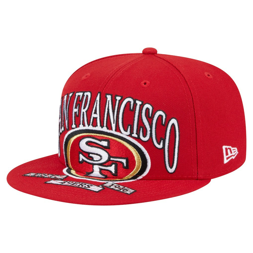 San Francisco 49ers New Era Oversized 59FIFTY Fitted Hat - Scarlet sale