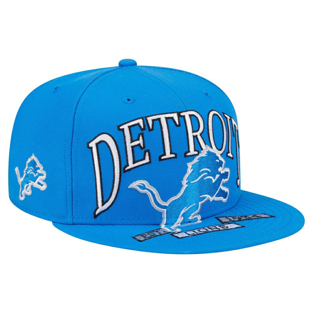 Detroit Lions New Era Oversized 59FIFTY Fitted Hat - Blue for sale