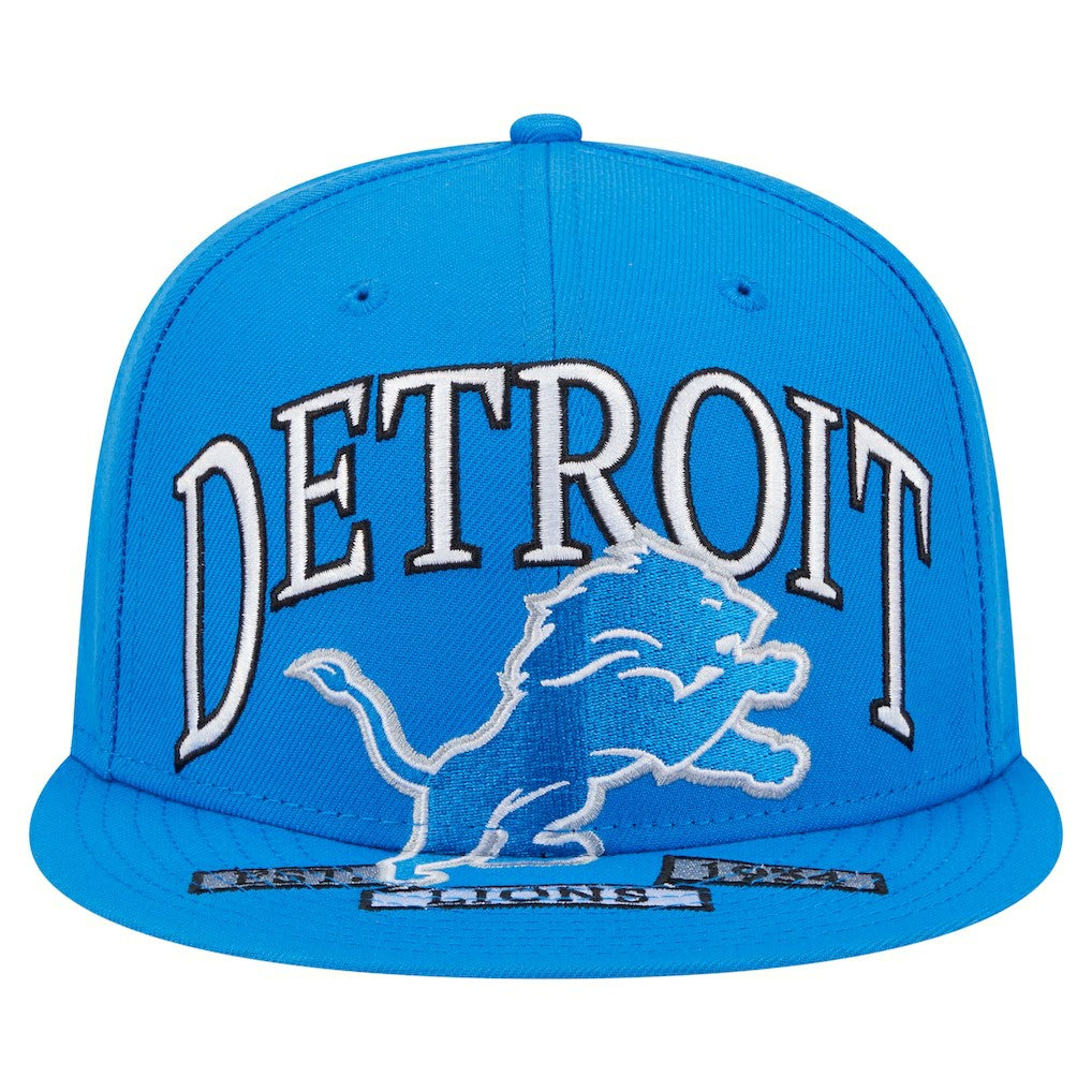 Detroit Lions New Era Oversized 59FIFTY Fitted Hat - Blue for sale