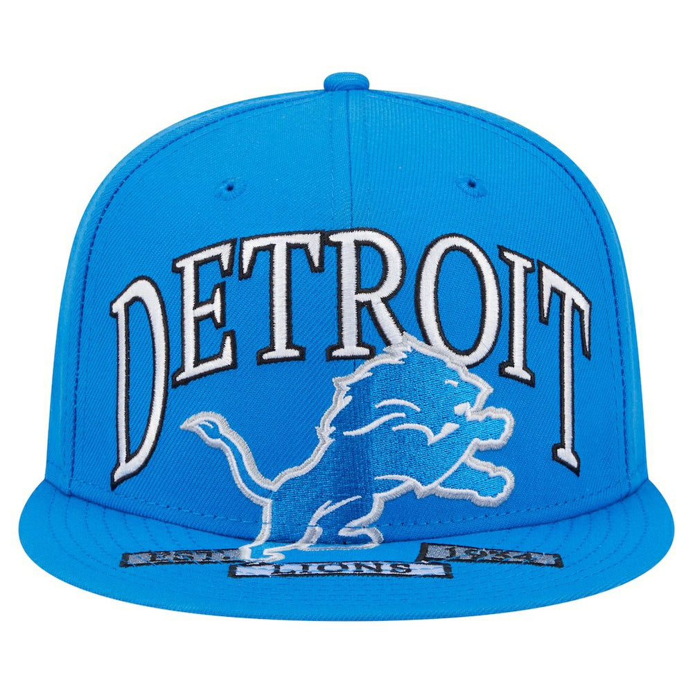 Detroit Lions New Era Oversized 59FIFTY Fitted Hat - Blue for sale
